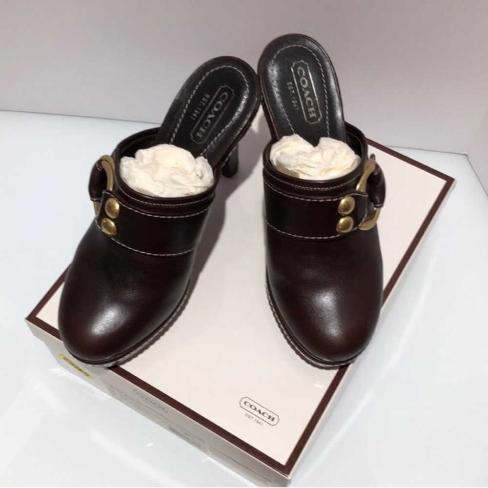 Coach Leather Clogs - Picture 3 of 3